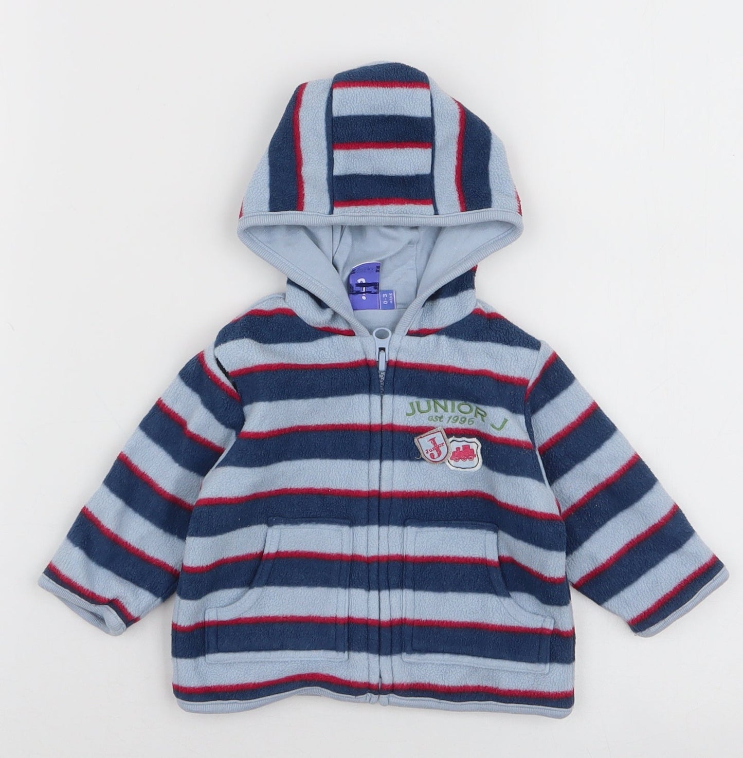 Junior J Boys Multicoloured Striped  Jacket  Size 0-3 Months   Zip