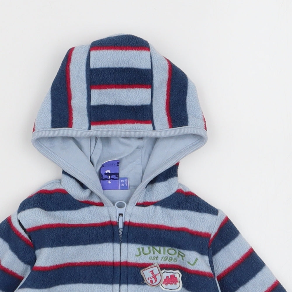 Junior J Boys Multicoloured Striped  Jacket  Size 0-3 Months   Zip