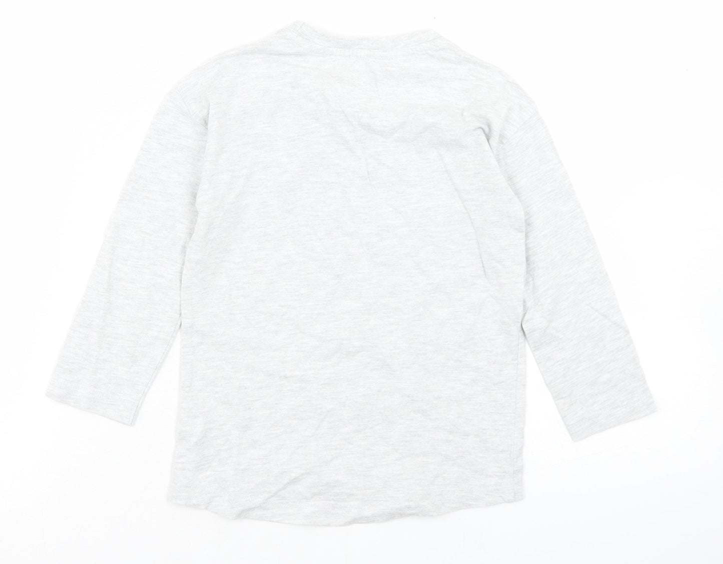 Dunnes Stores Girls Grey  Cotton Basic T-Shirt Size 2-3 Years Crew Neck  - Cool Runs in the Family