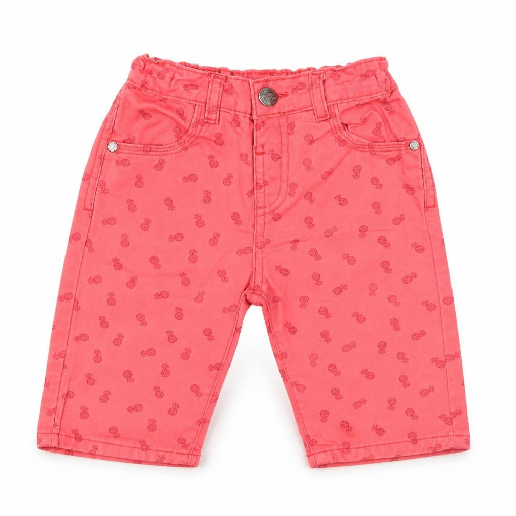 Dunnes Stores Boys Pink Geometric Cotton Chino Shorts Size 3-4 Years  Regular  - Pineapple Print