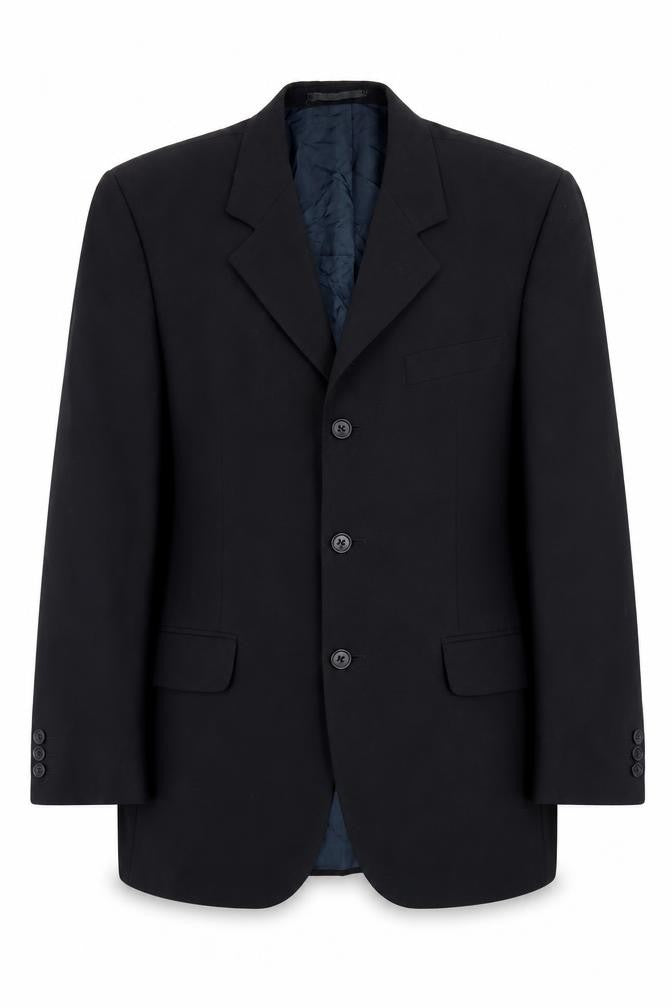 Jonathon Adams Mens Black  Polyester Jacket Blazer Size 38