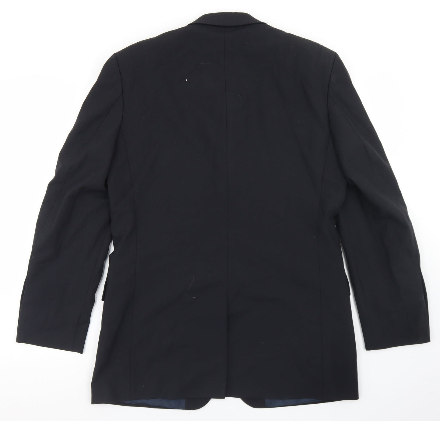 Jonathon Adams Mens Black  Polyester Jacket Blazer Size 38