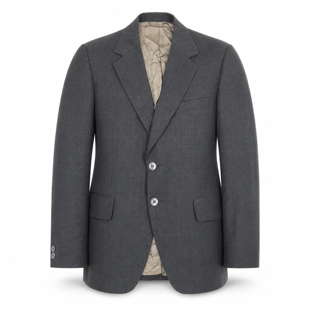 Jackson Mens Grey Plaid Polyester Jacket Blazer Size 36