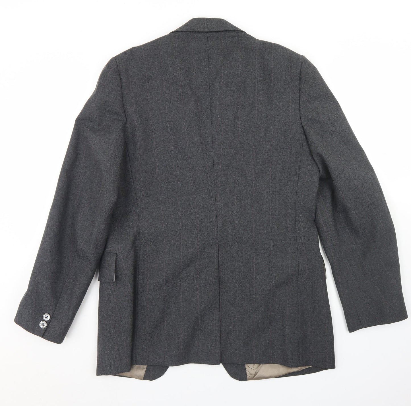Jackson Mens Grey Plaid Polyester Jacket Blazer Size 36