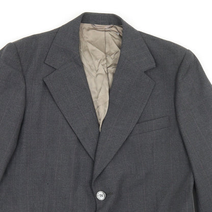 Jackson Mens Grey Plaid Polyester Jacket Blazer Size 36