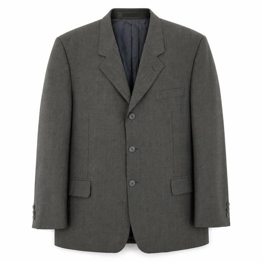 Ciro Citterio Mens Grey Plaid Polyester Jacket Blazer Size 44