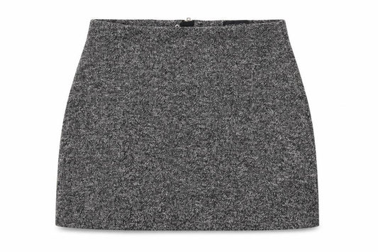 Topshop Womens Grey  Cotton Straight & Pencil Skirt Size 12   Zip