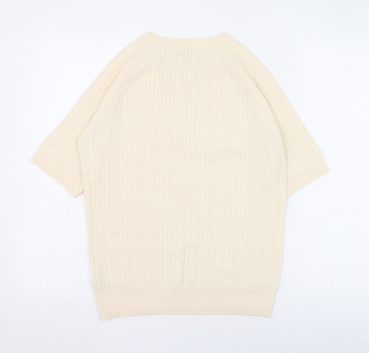 Papaya Womens Ivory Roll Neck  Acrylic Pullover Jumper Size 14