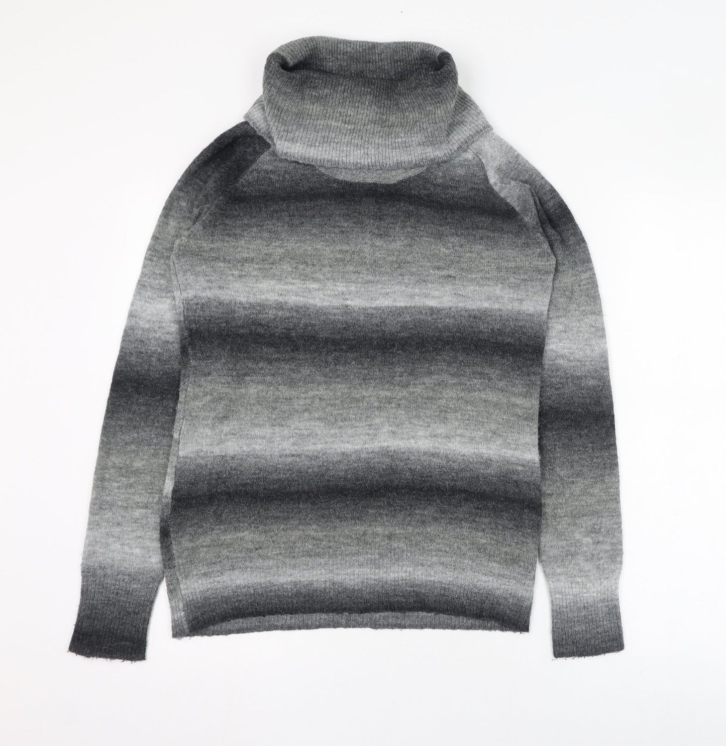 Twenty One Womens Grey Roll Neck  Acrylic Pullover Jumper Size 10