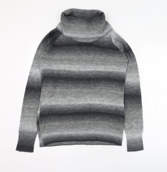 Twenty One Womens Grey Roll Neck  Acrylic Pullover Jumper Size 10