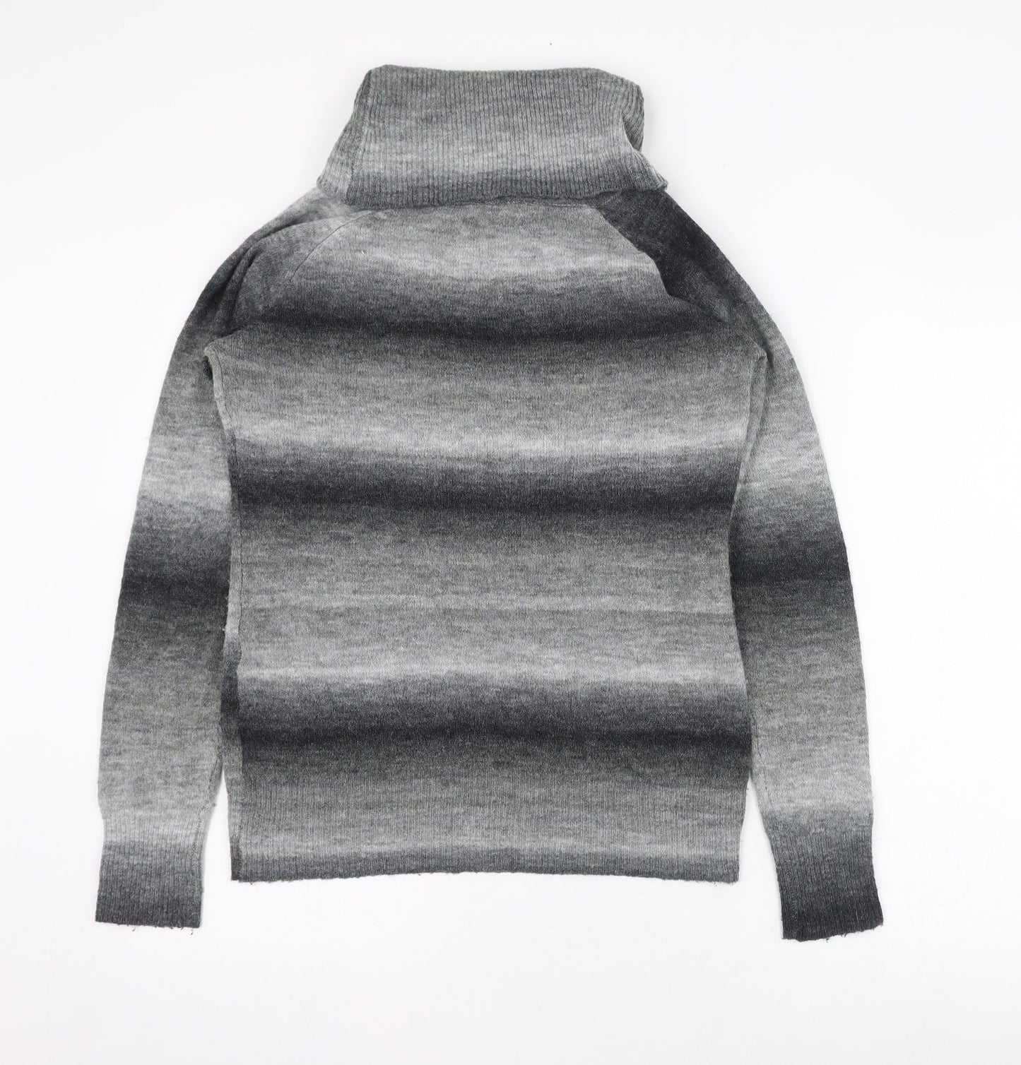 Twenty One Womens Grey Roll Neck  Acrylic Pullover Jumper Size 10