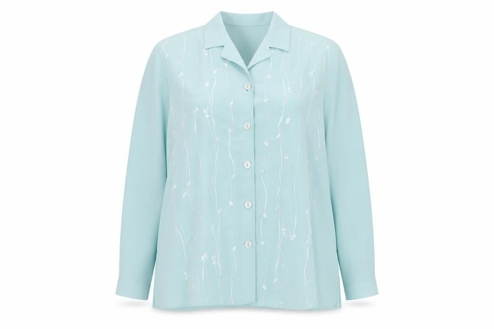 Your Sixth Sense Womens Green  Polyester Basic Button-Up Size 16 Collared