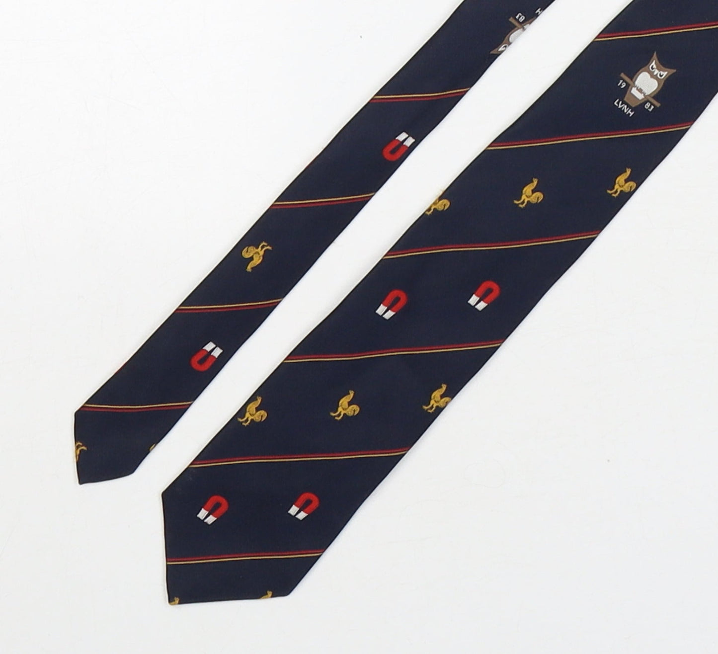 Interlogo London  Mens Multicoloured Striped Polyester Pointed Tie One Size