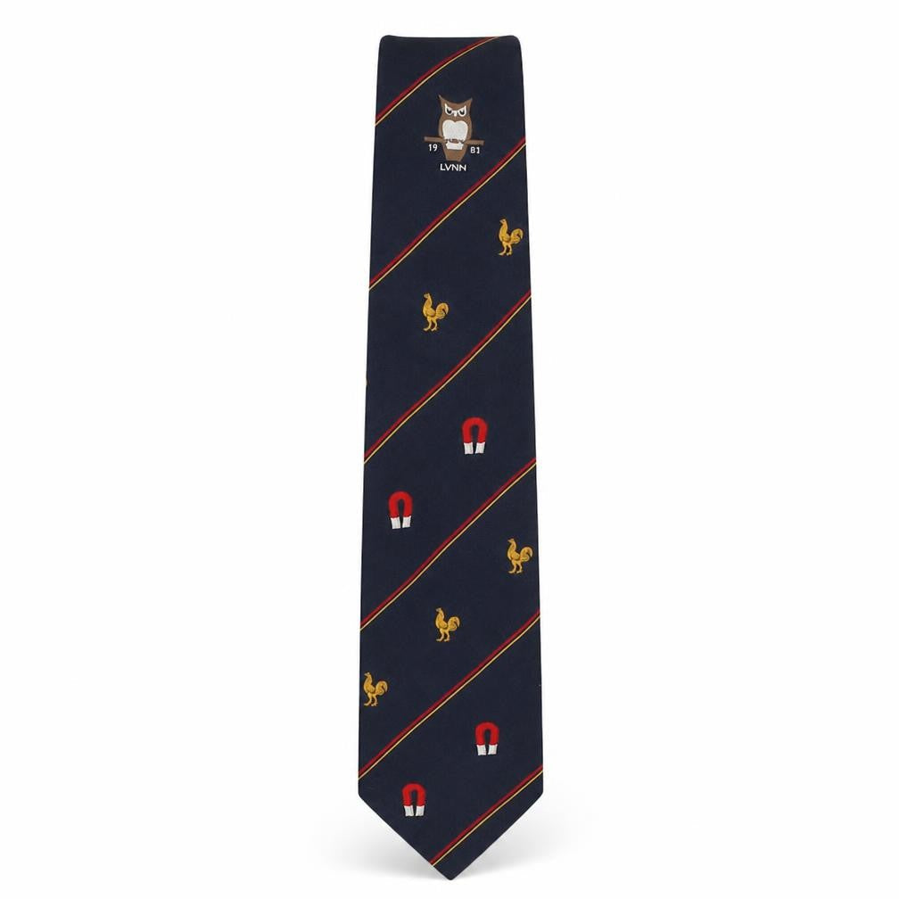 Interlogo London  Mens Multicoloured Striped Polyester Pointed Tie One Size