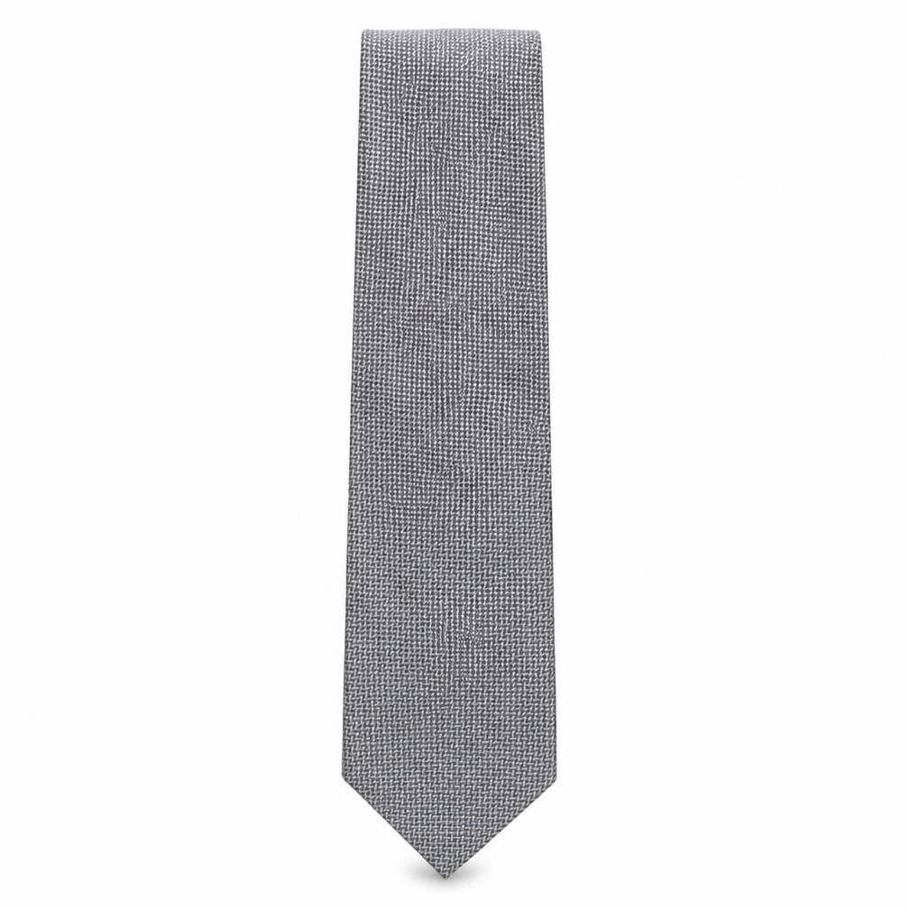 Marks & Spencer Mens Grey Geometric Polyester Pointed Tie One Size