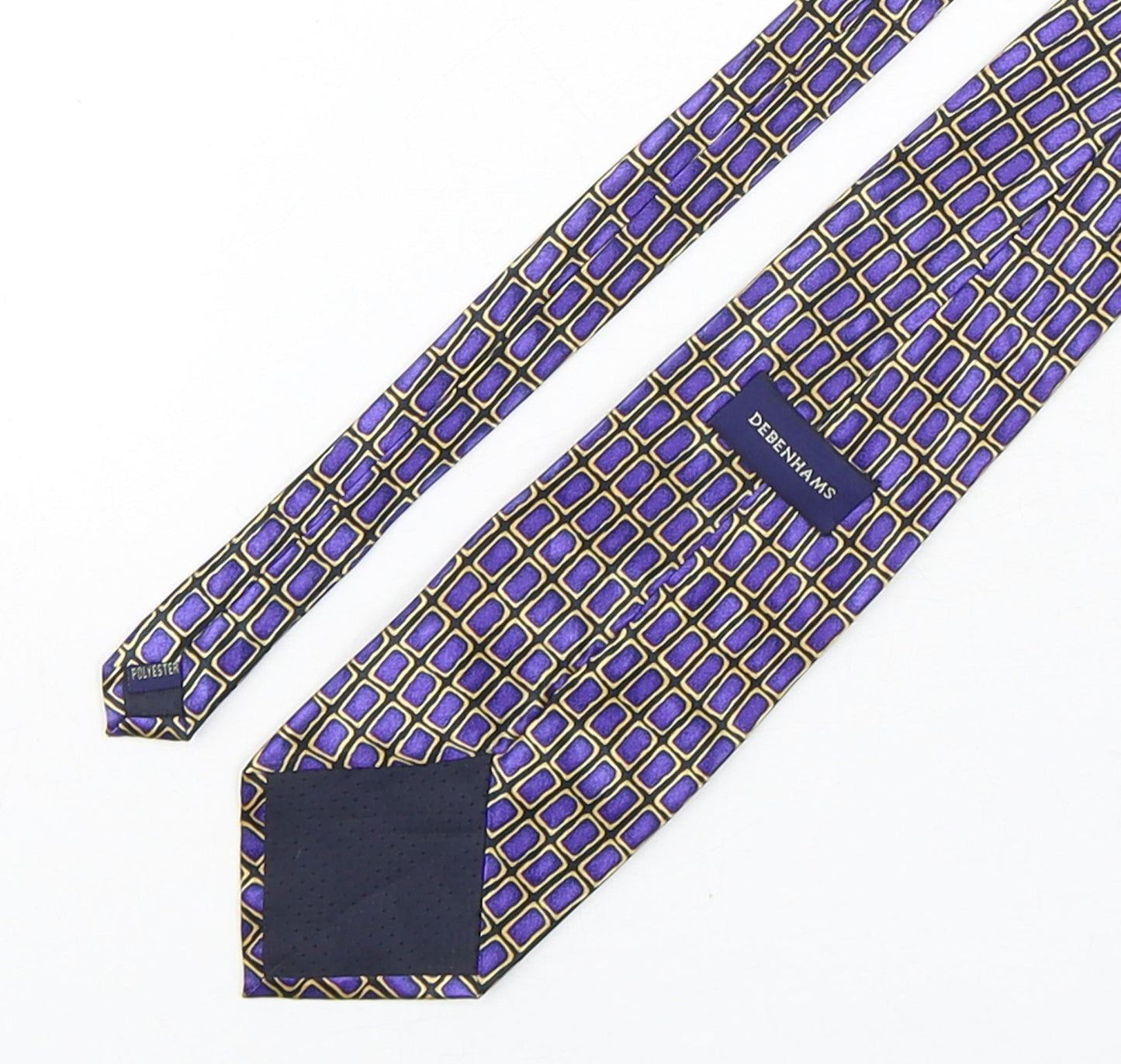 Debenhams  Mens Multicoloured Geometric Polyester Pointed Tie One Size