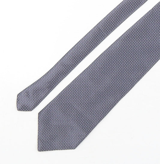 Debenhams Mens Grey Geometric Polyester Pointed Tie One Size