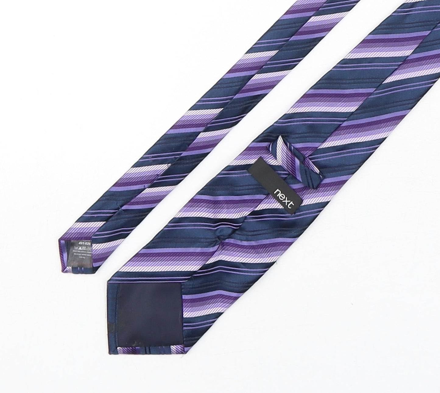 NEXT Mens Multicoloured Striped Polyester Pointed Tie One Size