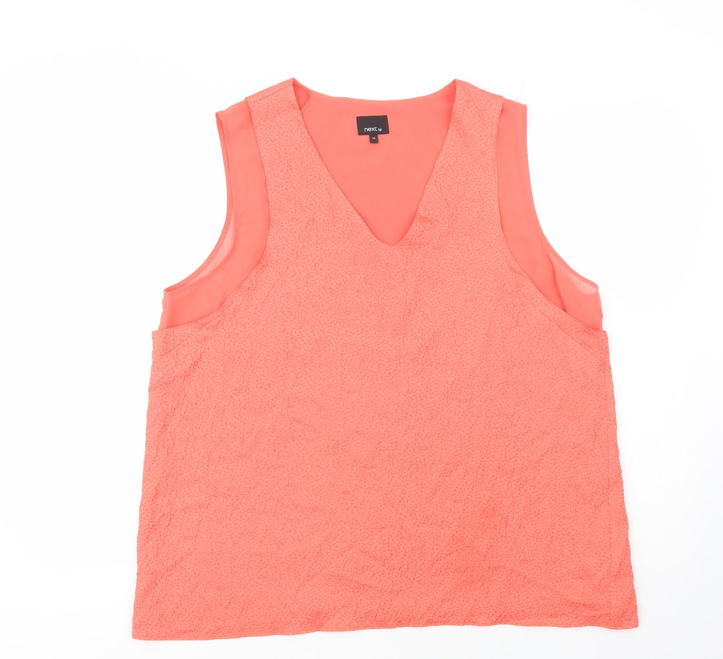 NEXT Womens Pink  Polyester Basic Blouse Size 20 V-Neck