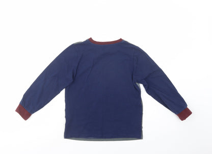 Character.Com Girls Blue  Polyester Pullover T-Shirt Size 8-9 Years Crew Neck Pullover - Hogwarts