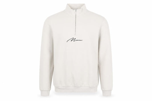 boohooMAN Mens Beige Cotton Pullover Sweatshirt Size S