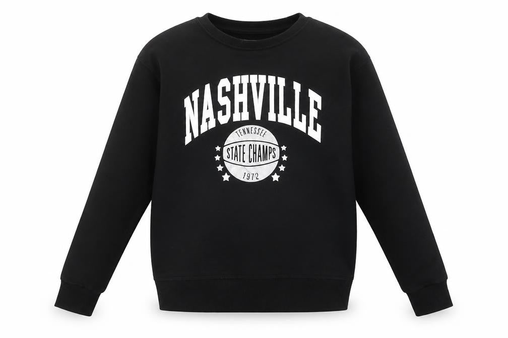 Primark Girls Black  Cotton Pullover Sweatshirt Size 9-10 Years  Pullover - Nashville