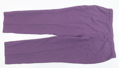Preloved Charmance Womens Purple  Polyester Trousers  Size 20 L30 in Regular Hook & Eye - Back