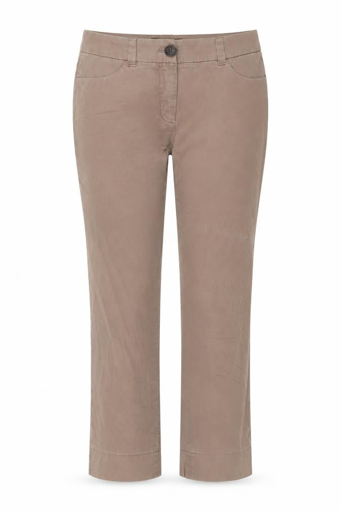 Marc Cain Womens Brown  Cotton Trousers  Size 30 in L26 in Regular Button