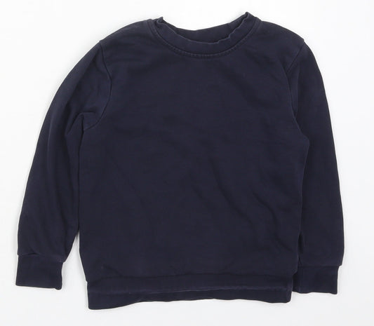 George Boys Blue  Cotton Pullover Sweatshirt Size 5-6 Years  Pullover