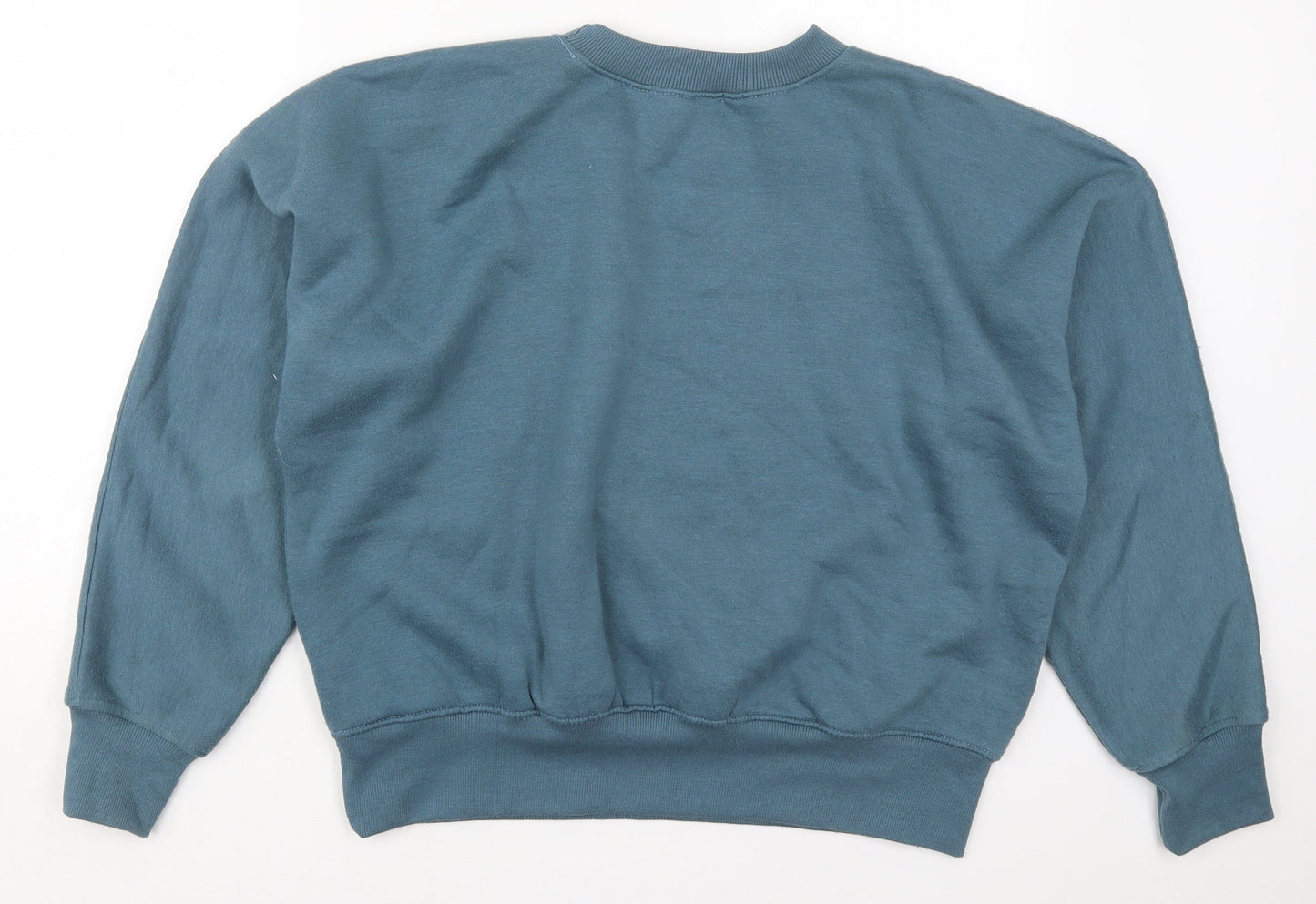 Missguided Womens Blue  Cotton Pullover Sweatshirt Size 8  Pullover - New Season Essentials