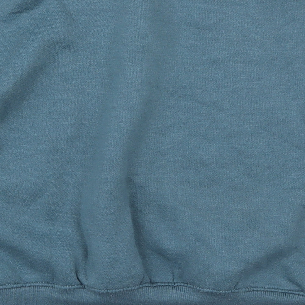 Missguided Womens Blue  Cotton Pullover Sweatshirt Size 8  Pullover - New Season Essentials