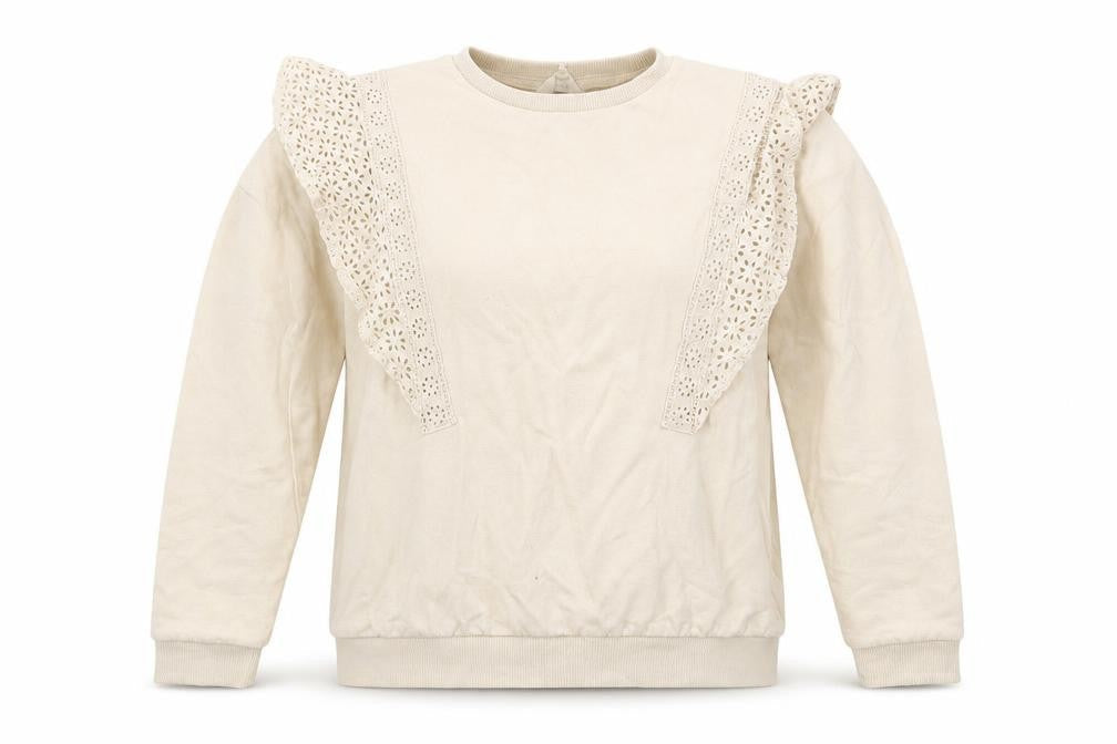 Falmer Heritage Womens Beige  Cotton Pullover Sweatshirt Size S  Pullover