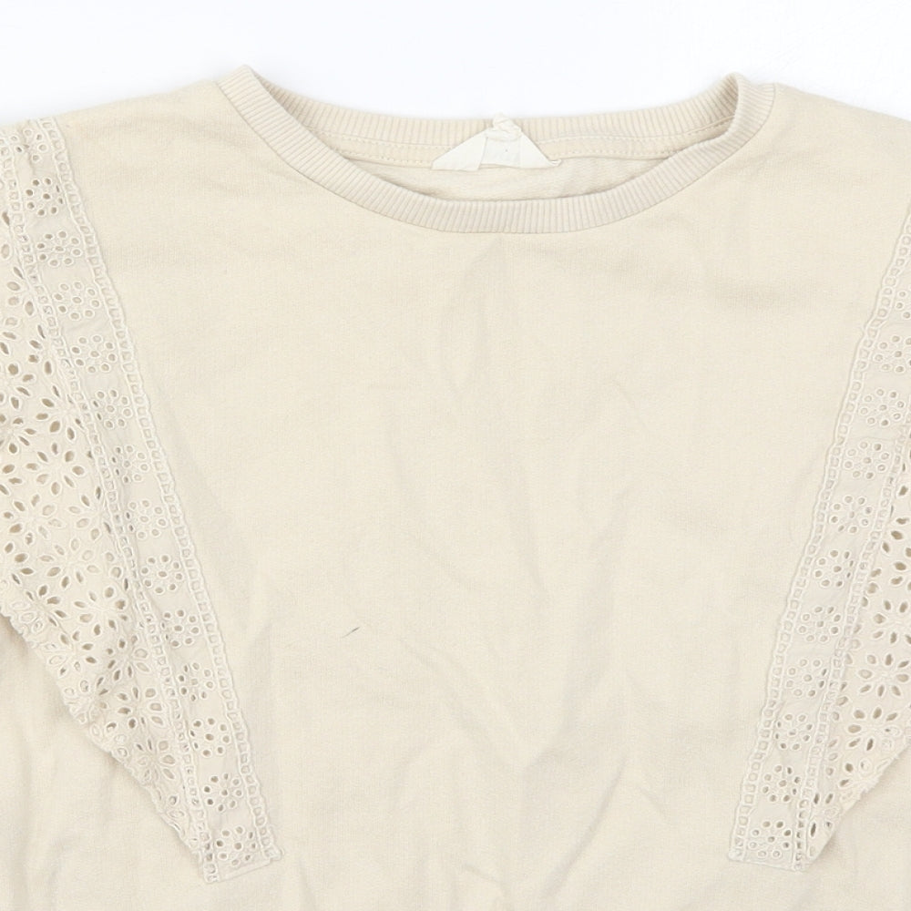 Falmer Heritage Womens Beige  Cotton Pullover Sweatshirt Size S  Pullover