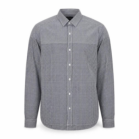 Next Mens Black Check Cotton  Button-Up Size S Collared Button