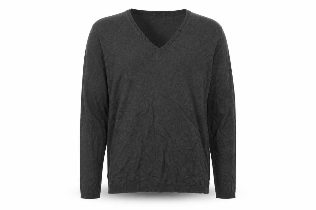 Gap Mens Grey V-Neck  Cotton Pullover Jumper Size L