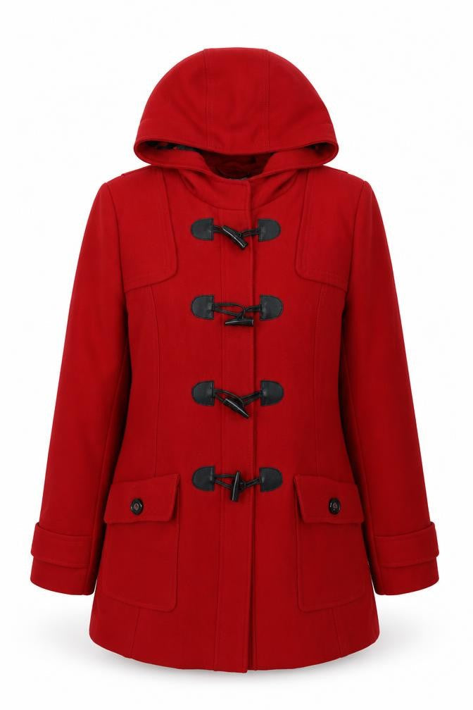 Be Beau Womens Red   Parka Jacket Size 14  Buckle