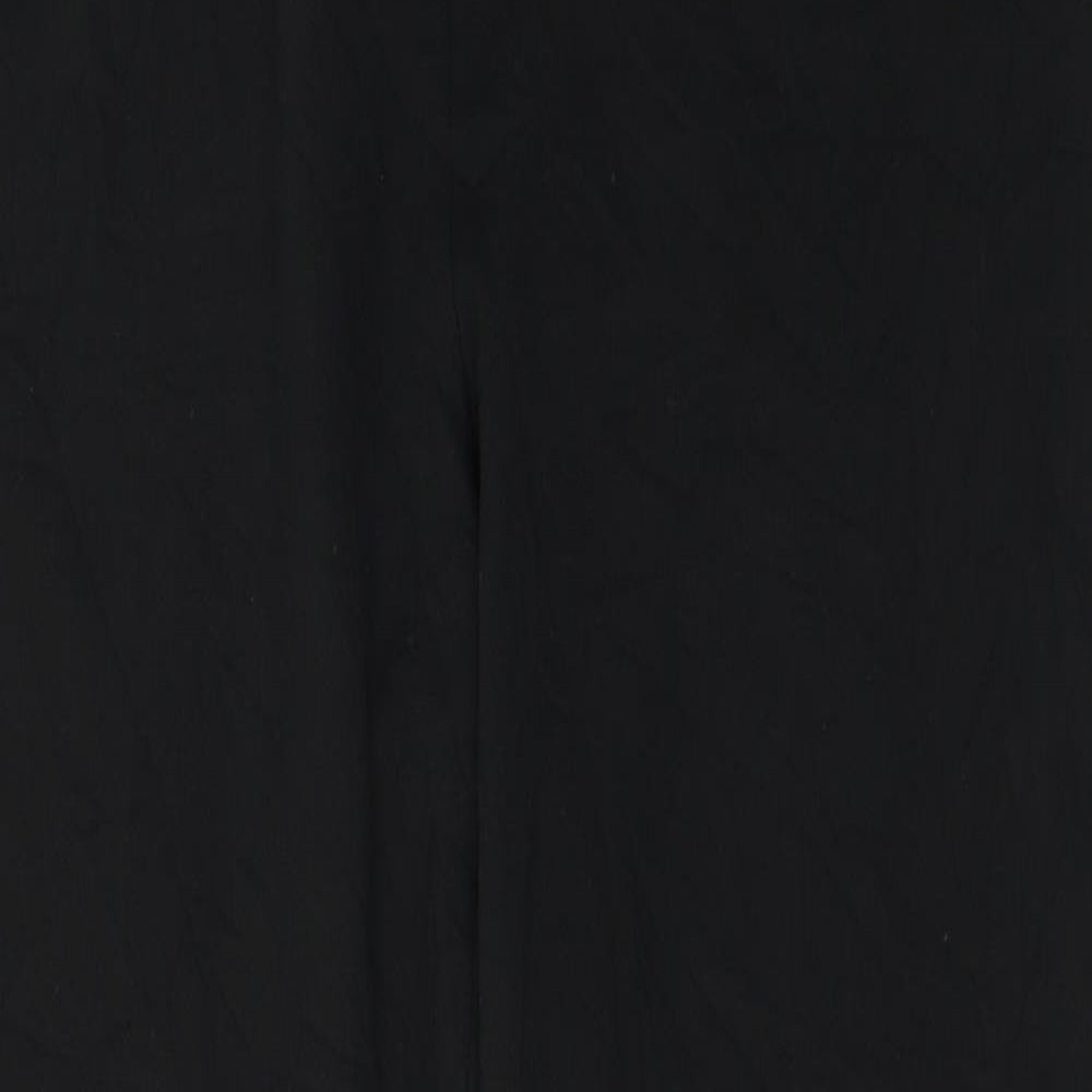 Marks and Spencer Womens Black  Polyester Trousers  Size 16 L30 in Regular Button