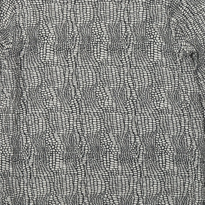 St Martins Womens Black Geometric Viscose Basic Blouse Size 10 Round Neck