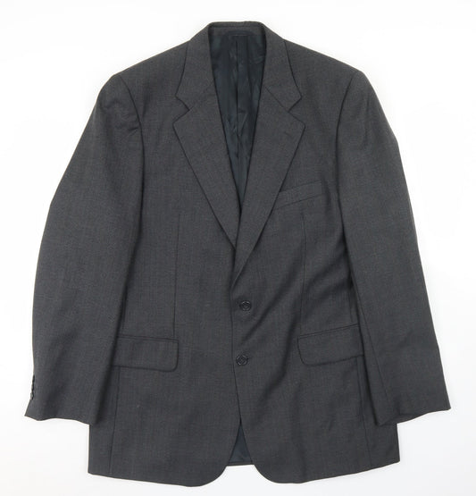 Wellington Mens Grey  Wool Jacket Blazer Size 42