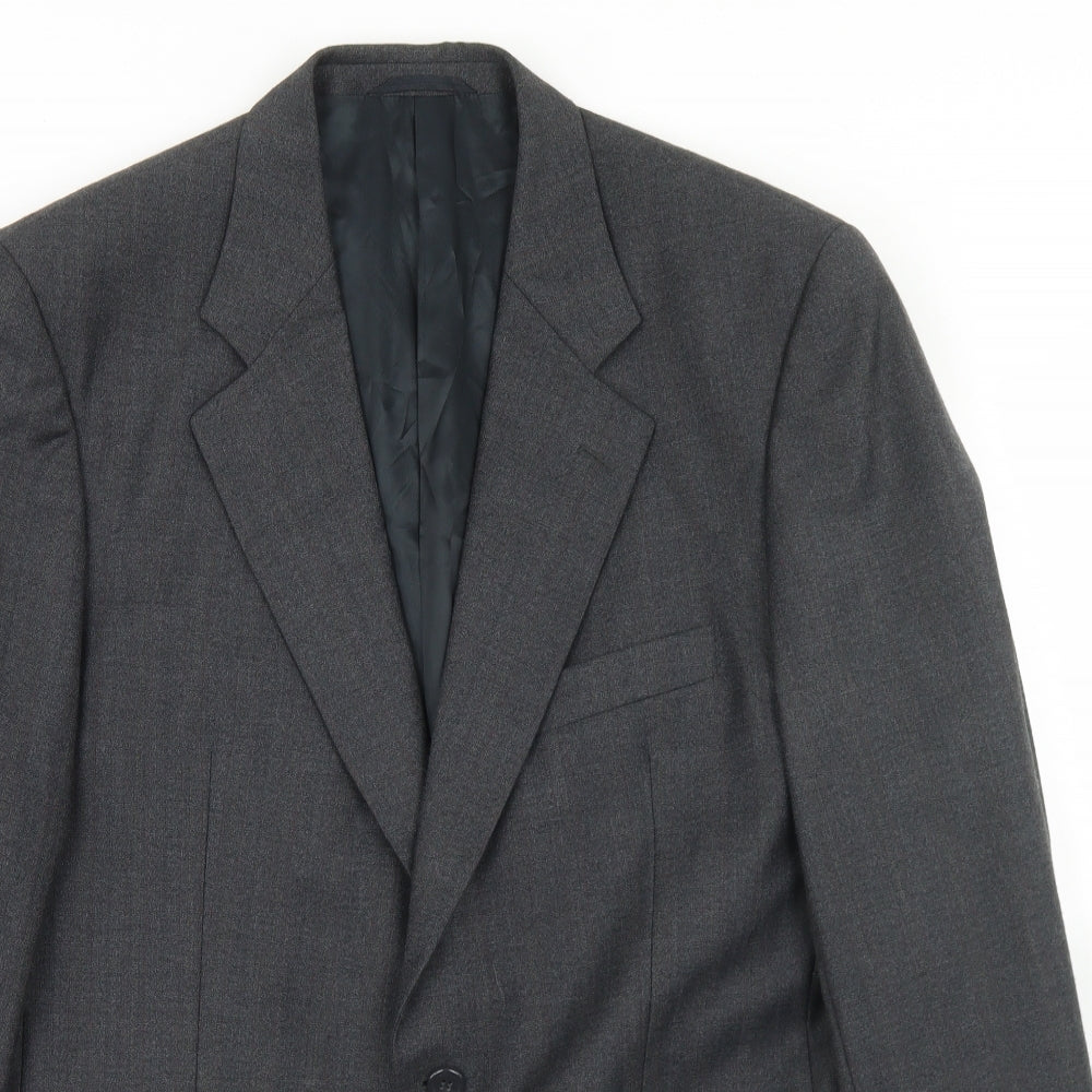 Wellington Mens Grey  Wool Jacket Blazer Size 42