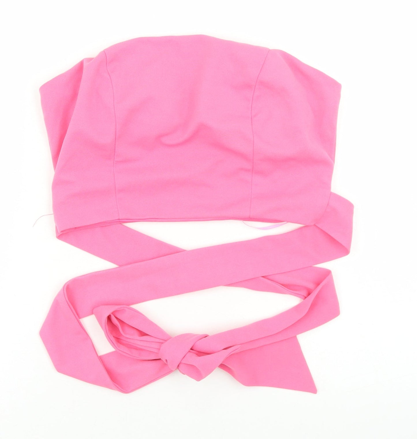 Vera & Lucy Womens Pink  Polyester Cropped Blouse Size M Square Neck