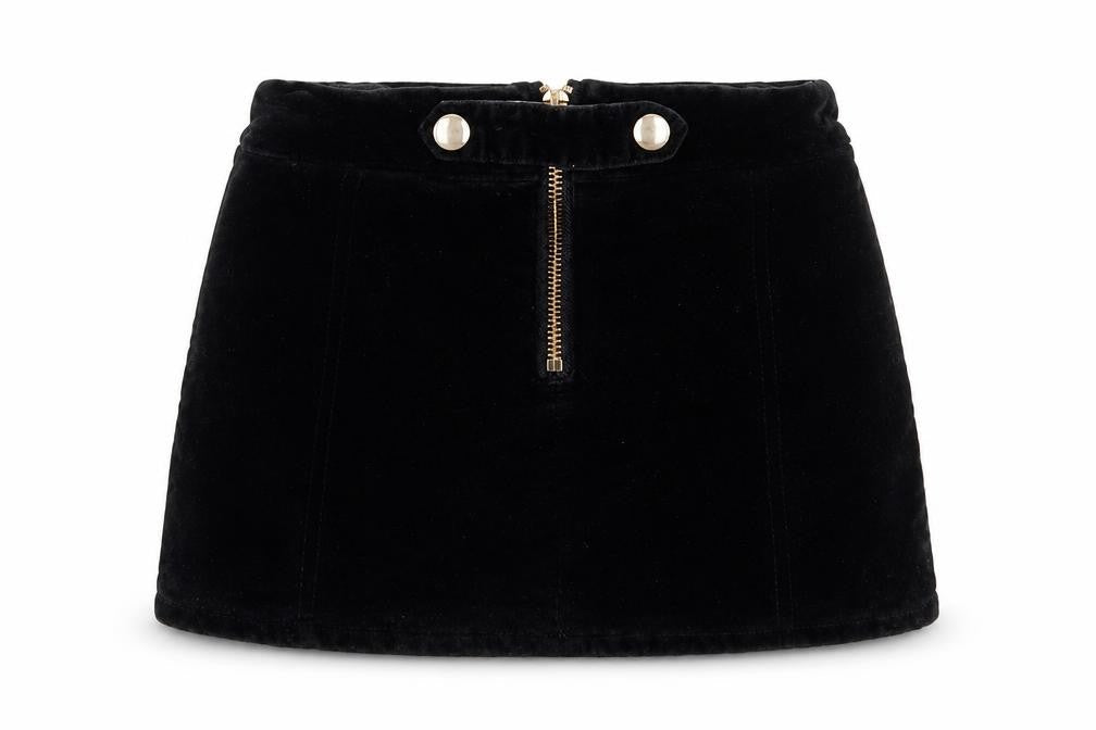 Dunnes Stores Girls Black  Cotton A-Line Skirt Size 4 Years  Regular Zip