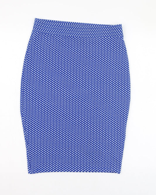 Dunnes Stores Womens Blue  Polyester Straight & Pencil Skirt Size S