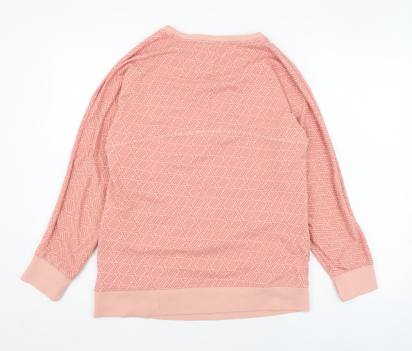 NEXT Womens Pink Geometric Cotton Pullover Sweatshirt Size S  Pullover
