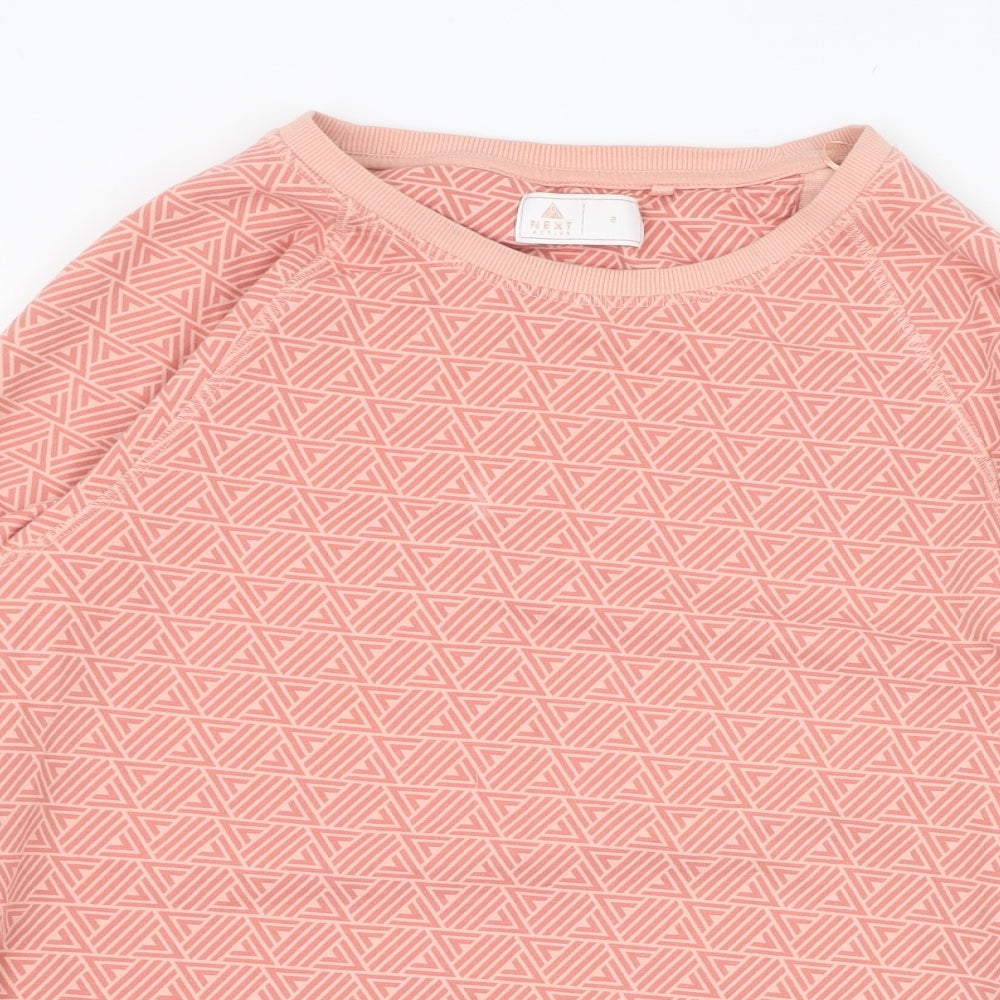 NEXT Womens Pink Geometric Cotton Pullover Sweatshirt Size S  Pullover