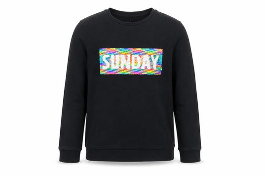 George Girls Black  Cotton Pullover Sweatshirt Size 8-9 Years