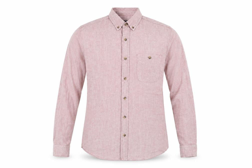 Topman Mens Red  Cotton  Button-Up Size S Collared Button