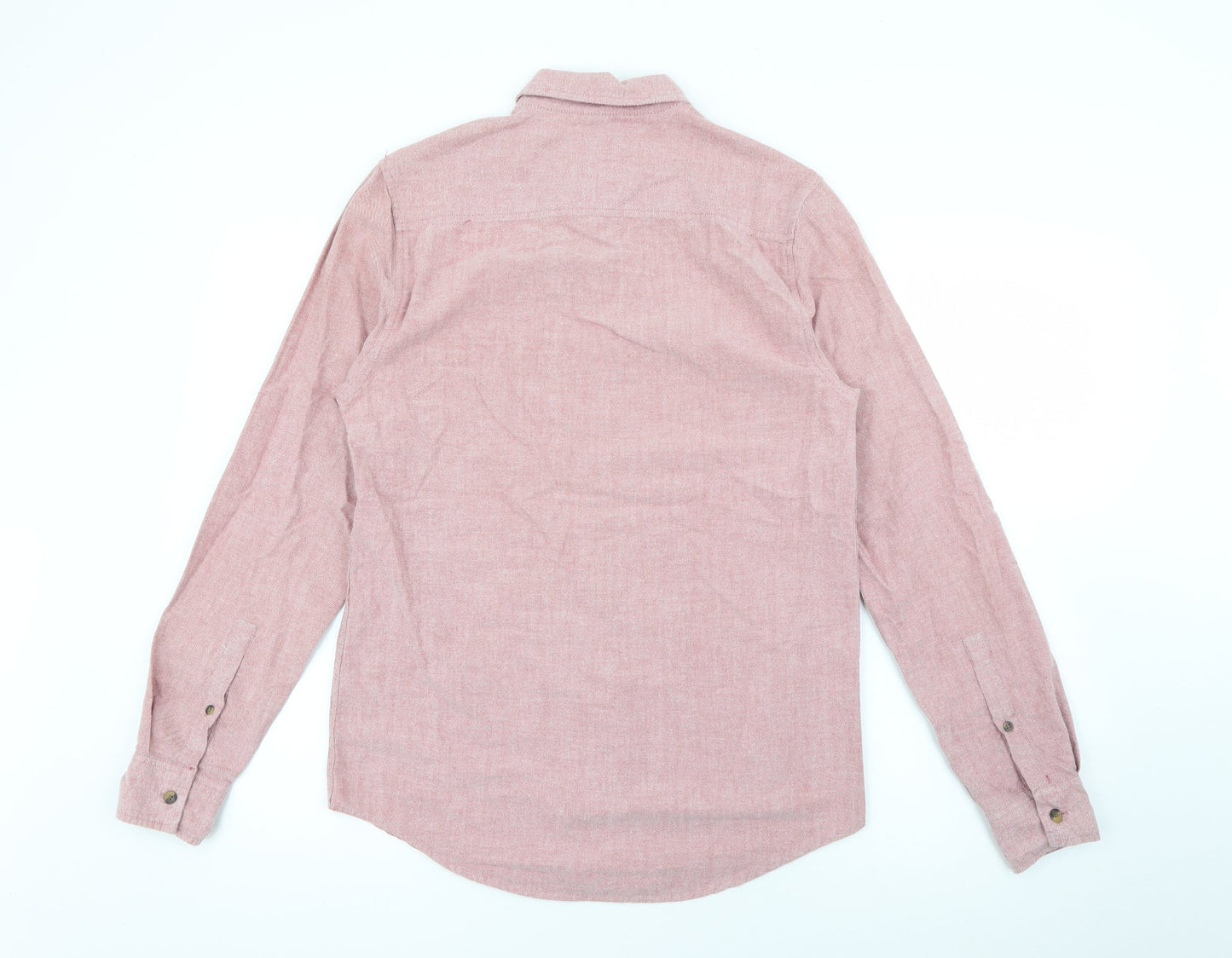 Topman Mens Red  Cotton  Button-Up Size S Collared Button
