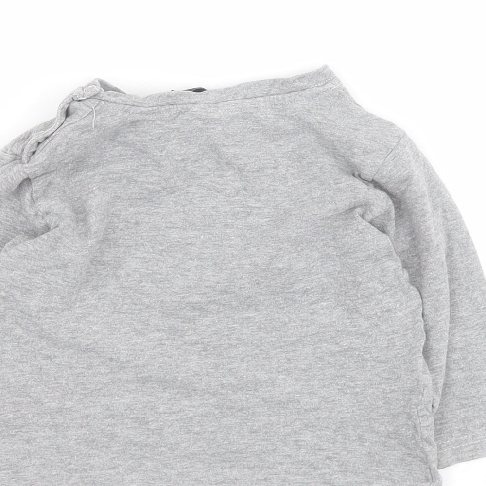 Henk Baby Grey  Cotton Pullover T-Shirt Size 12 Months Round Neck Snap - Gaming