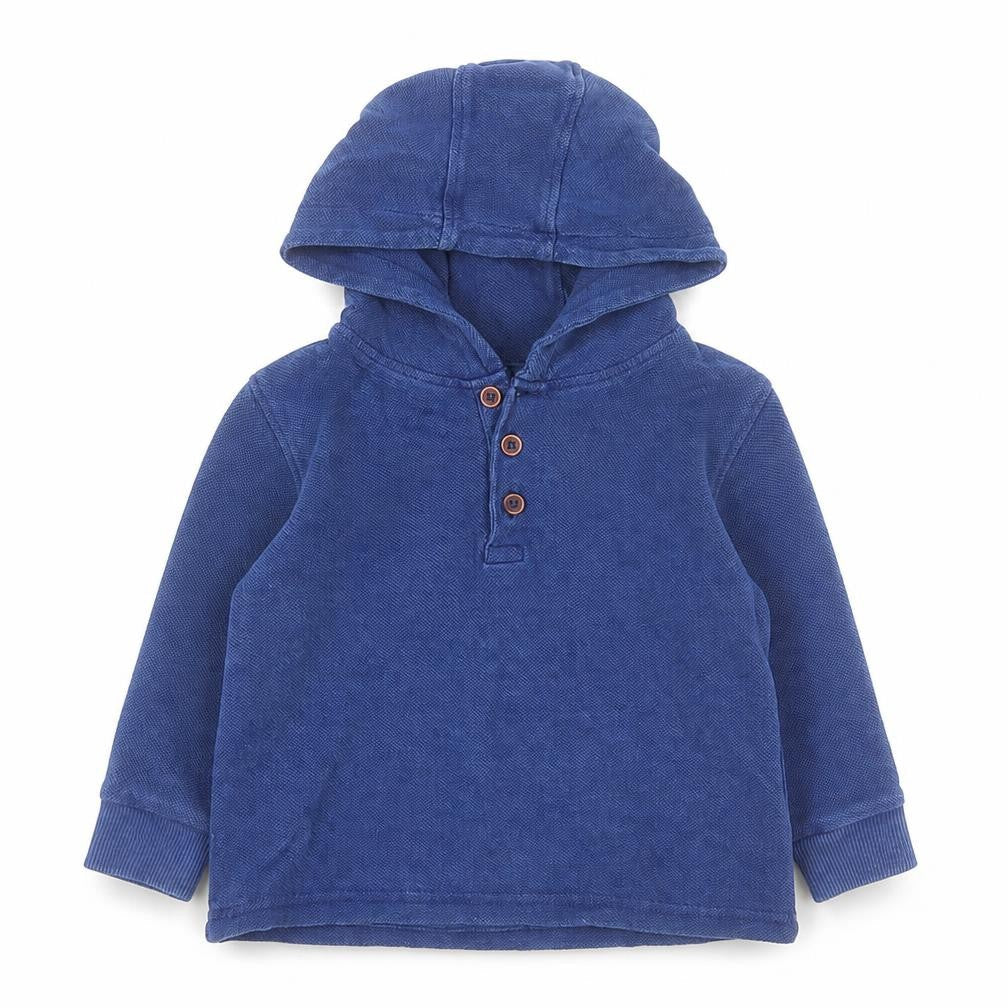 Minoti Baby Blue  100% Cotton Pullover Casual Size 12 Months Round Neck Pullover